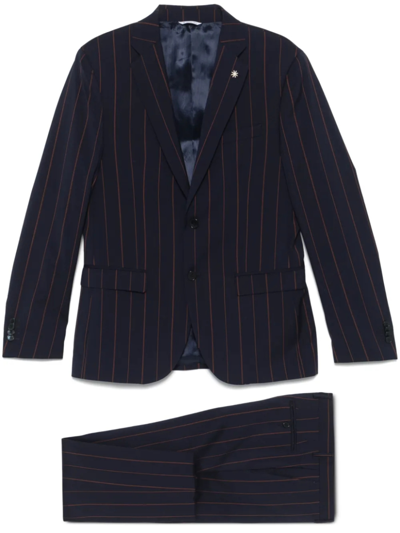 Manuel Ritz костюм в тонкую полоску, синий
Manuel Ritz костюм в тонкую полоску, синий