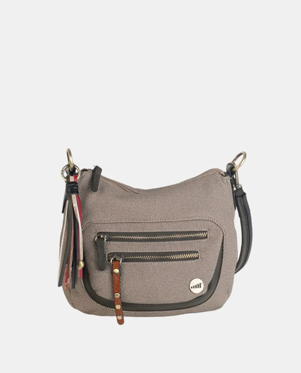 Сумка через плечо цвета хаки, саржевый полиуретан и разноцветная кисточка по бокам Volum
Сумка через плечо цвета хаки, саржевый полиуретан и разноцветная кисточка по бокам Volum