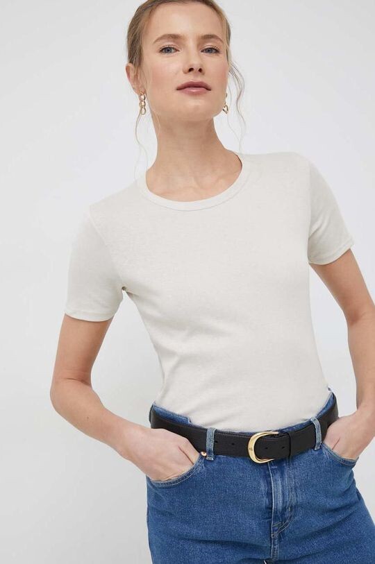 Хлопковая футболка United Colors of Benetton, бежевый
Хлопковая футболка United Colors of Benetton, бежевый