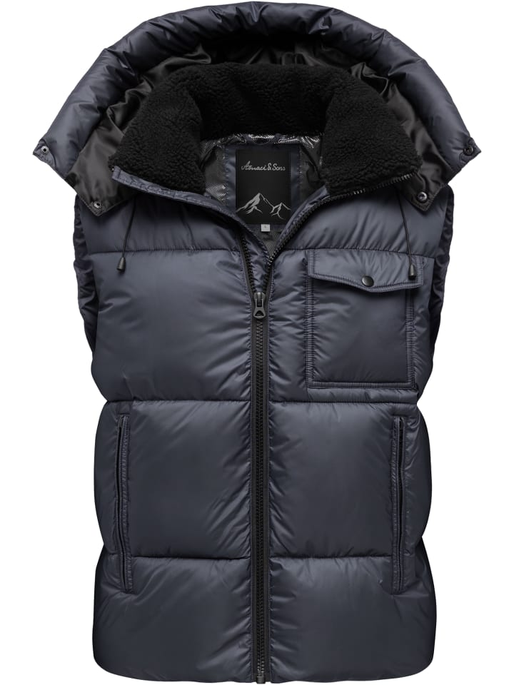 Amaci&Sons Стеганый жилет HOBOKEN темно-синего цвета
Amaci&Sons Стеганый жилет HOBOKEN темно-синего цвета