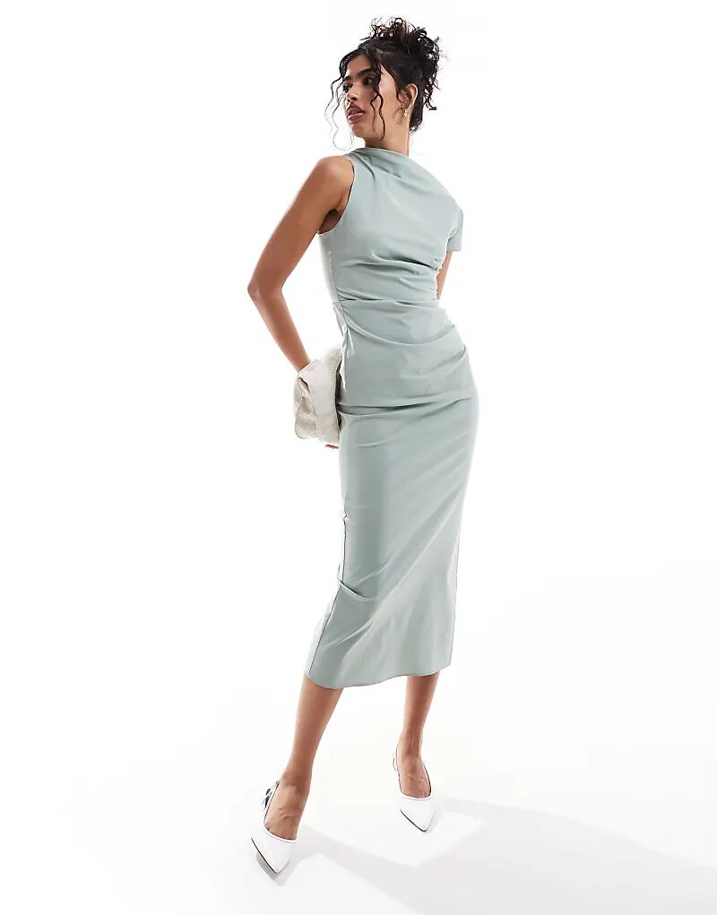 Платье миди с разрезом по горловине и сборками светло-зеленого цвета ASOS DESIGN
Платье миди с разрезом по горловине и сборками светло-зеленого цвета ASOS DESIGN