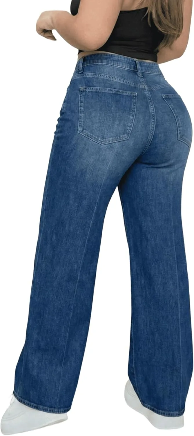 Plus Size джинсы Wide Leg для женщин с формами, высокие на талии, свободного кроя MolyPark
Plus Size джинсы Wide Leg для женщин с формами, высокие на талии, свободного кроя MolyPark