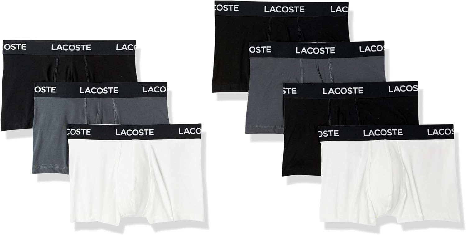 Lacoste мужские хлопковые эластичные трусы, 7 штук, Black/White/Shadow Grey
Lacoste мужские хлопковые эластичные трусы, 7 штук, Black/White/Shadow Grey