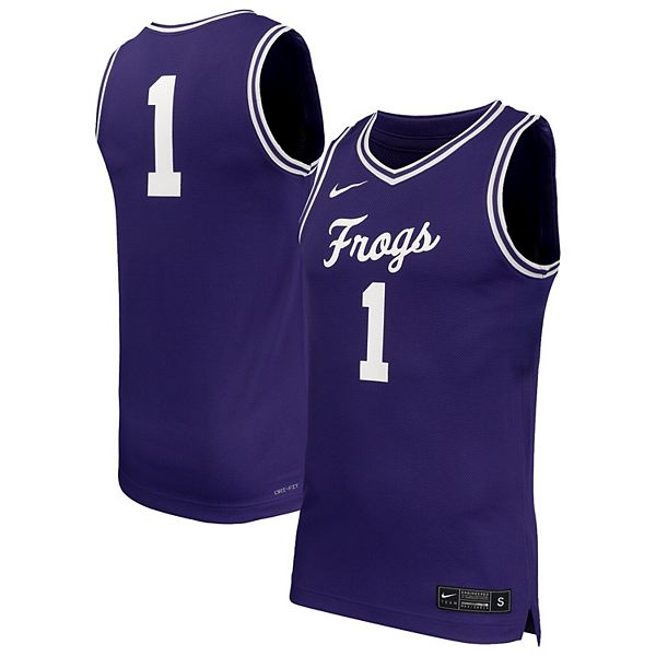 Мужская баскетбольная майка TCU Horned Frogs фиолетовая Nike
Мужская баскетбольная майка TCU Horned Frogs фиолетовая Nike