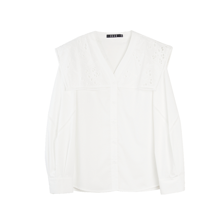 ELLE Рубашка Women's White Navy Collar Moderate
ELLE Рубашка Women's White Navy Collar Moderate