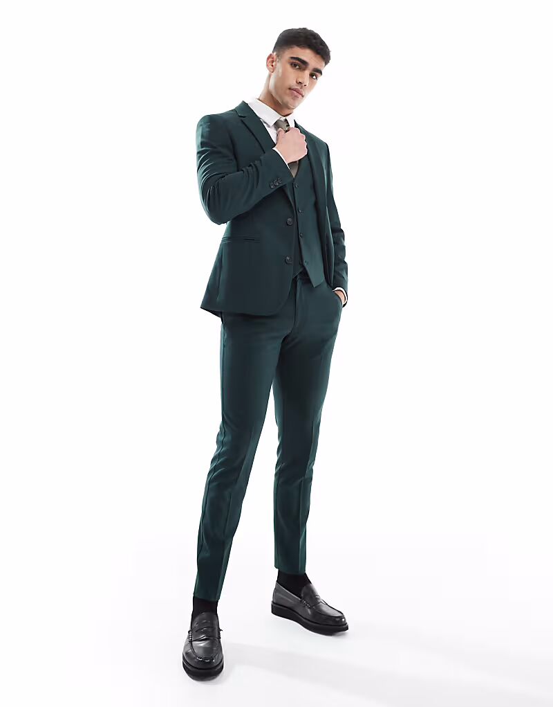 Узкие брюки ASOS DESIGN темно-зеленого цвета
Узкие брюки ASOS DESIGN темно-зеленого цвета