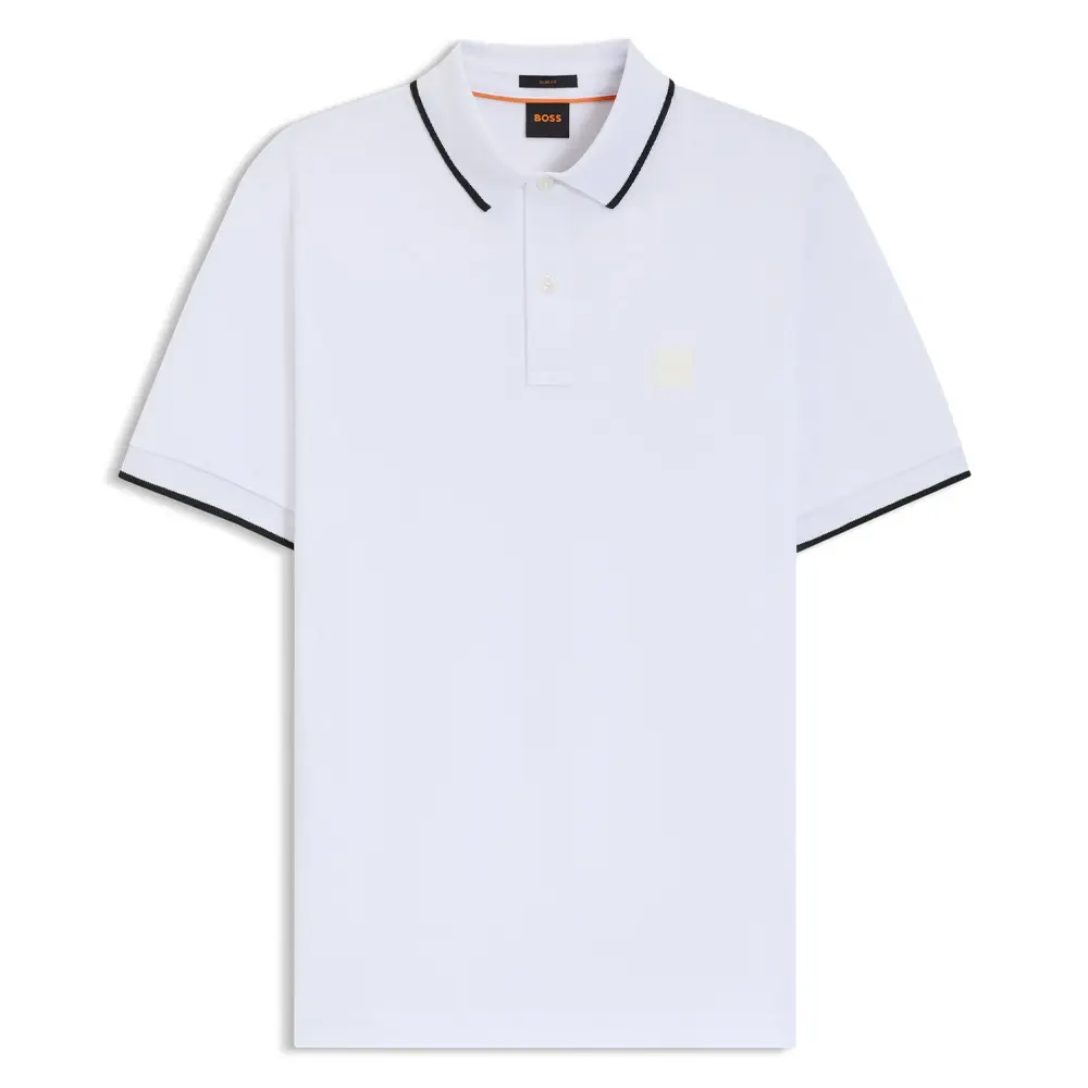 Поло с вышитым логотипом босса HUGO BOSS, белый
Поло с вышитым логотипом босса HUGO BOSS, белый