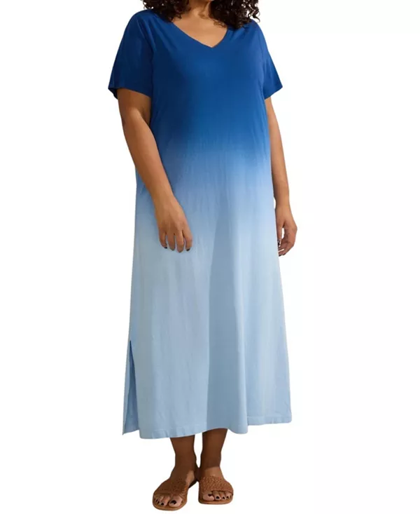 Платье-Футболка с эффектом омбре Live Unlimited, синий
Платье-Футболка с эффектом омбре Live Unlimited, синий