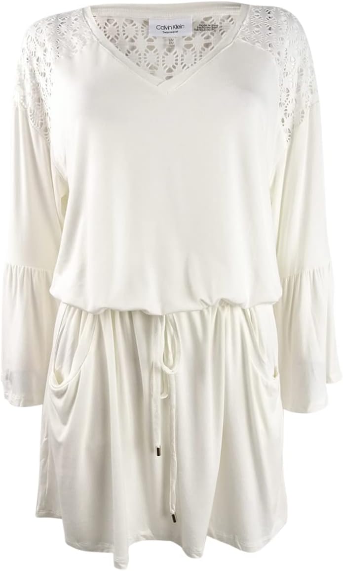 Женское платье-туника Calvin Klein с расклешенными рукавами, пляжная накидка, Milk
Женское платье-туника Calvin Klein с расклешенными рукавами, пляжная накидка, Milk