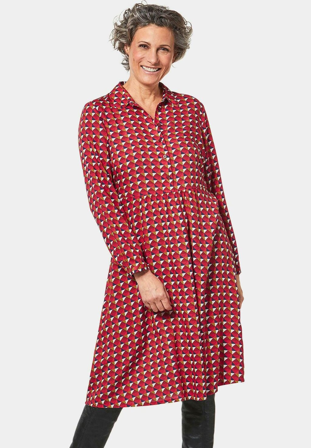 Платье-рубашка GOLDNER, темно-красный
Платье-рубашка GOLDNER, темно-красный