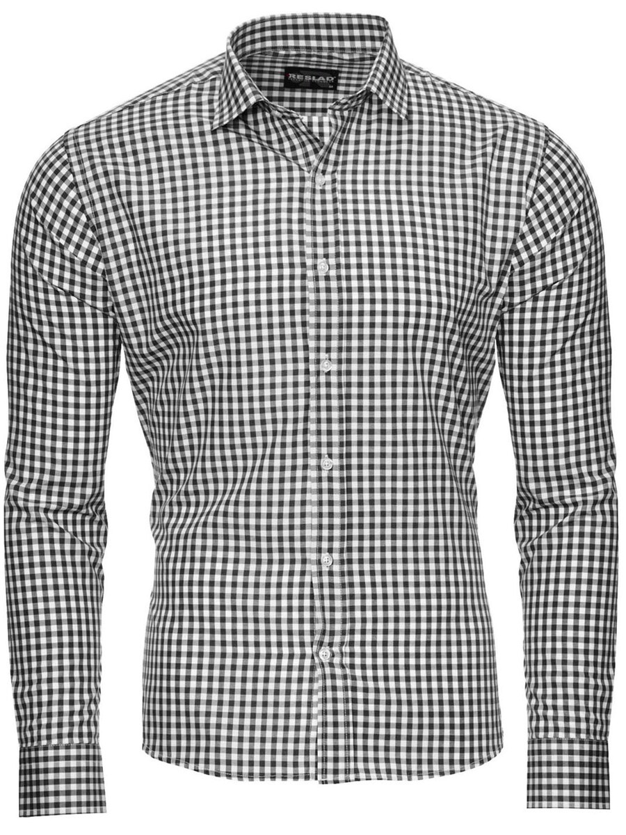 Рубашка Slim Fit на пуговицах Reslad RS7007, черный
Рубашка Slim Fit на пуговицах Reslad RS7007, черный