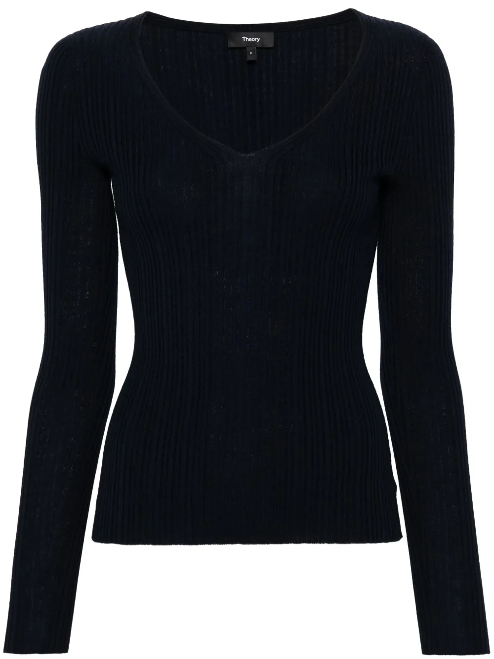 Топ в рубчик с V-образным вырезом Theory, синий
Топ в рубчик с V-образным вырезом Theory, синий