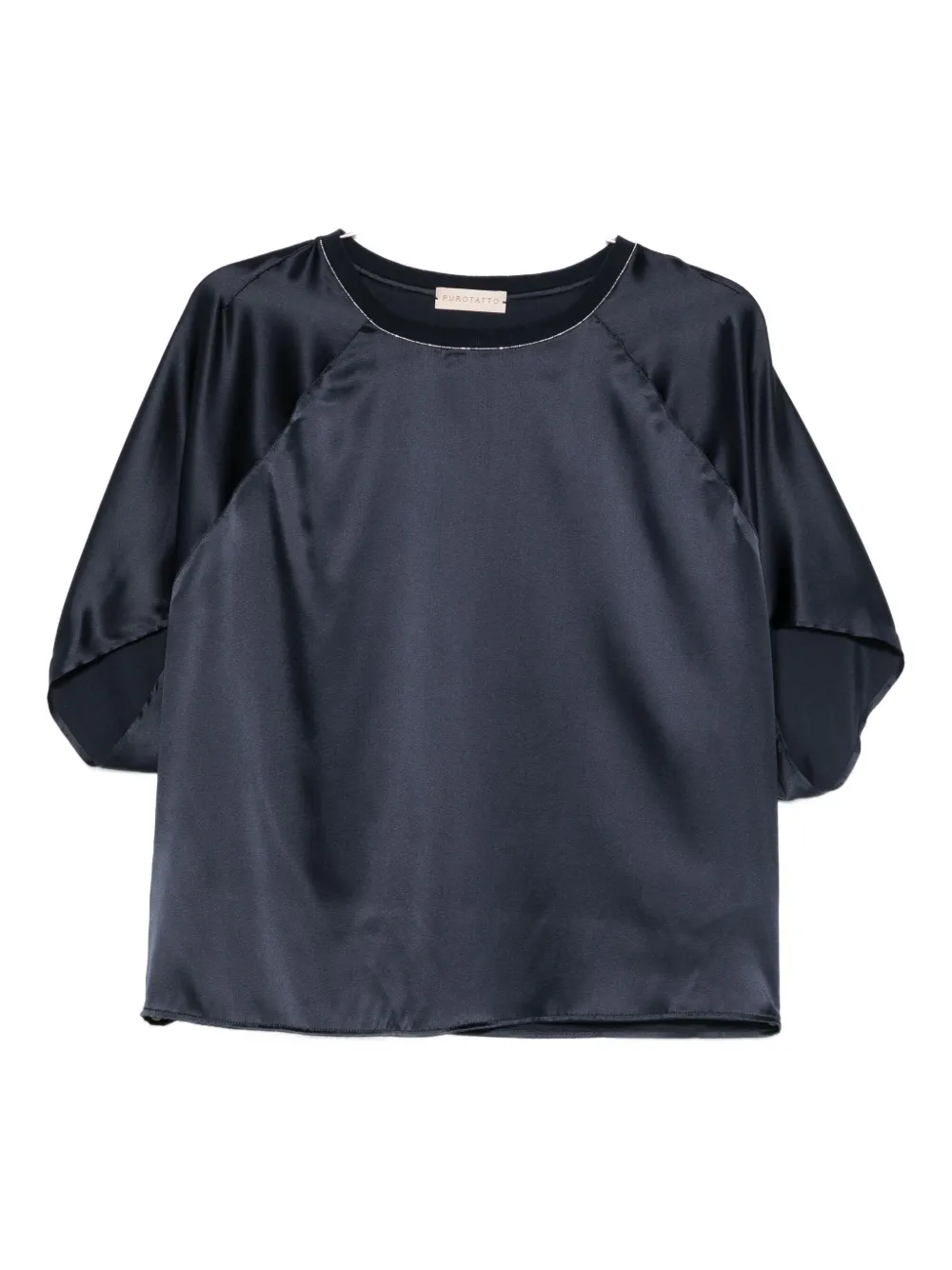 Футболка с круглым вырезом и цепочной отделкой Purotatto, синий
Футболка с круглым вырезом и цепочной отделкой Purotatto, синий