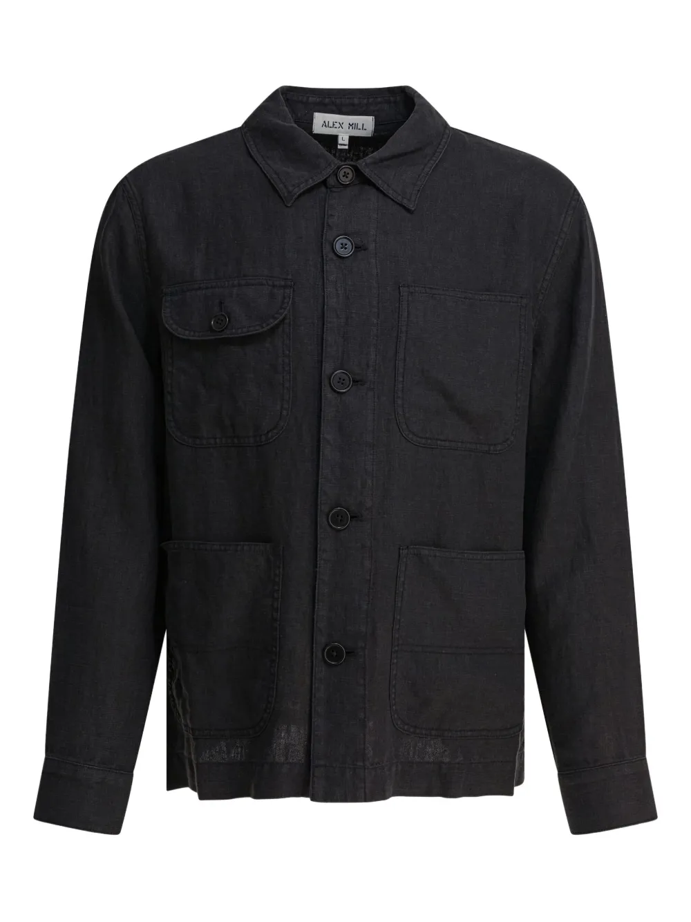 Льняная куртка-рубашка с карманами Alex Mill, черный
Льняная куртка-рубашка с карманами Alex Mill, черный
