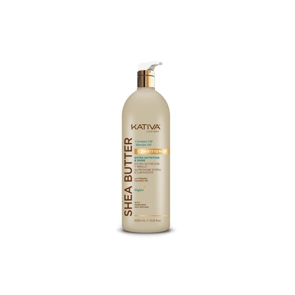 Роскошный кондиционер с маслом ши, кокосовым маслом и марулой Extra Nutrition and Shine Vegan 1 л Kativa
Роскошный кондиционер с маслом ши, кокосовым маслом и марулой Extra Nutrition and Shine Vegan 1 л Kativa