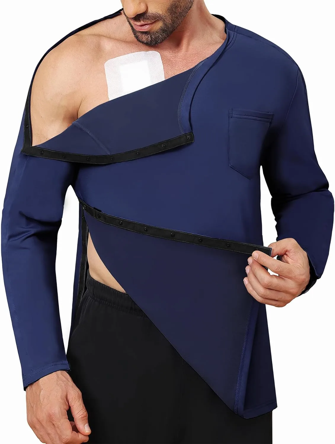 Флисовая рубашка для мужчин после операции на плече с длинными рукавами и застежкой на пуговицах KGGEOO
Флисовая рубашка для мужчин после операции на плече с длинными рукавами и застежкой на пуговицах KGGEOO