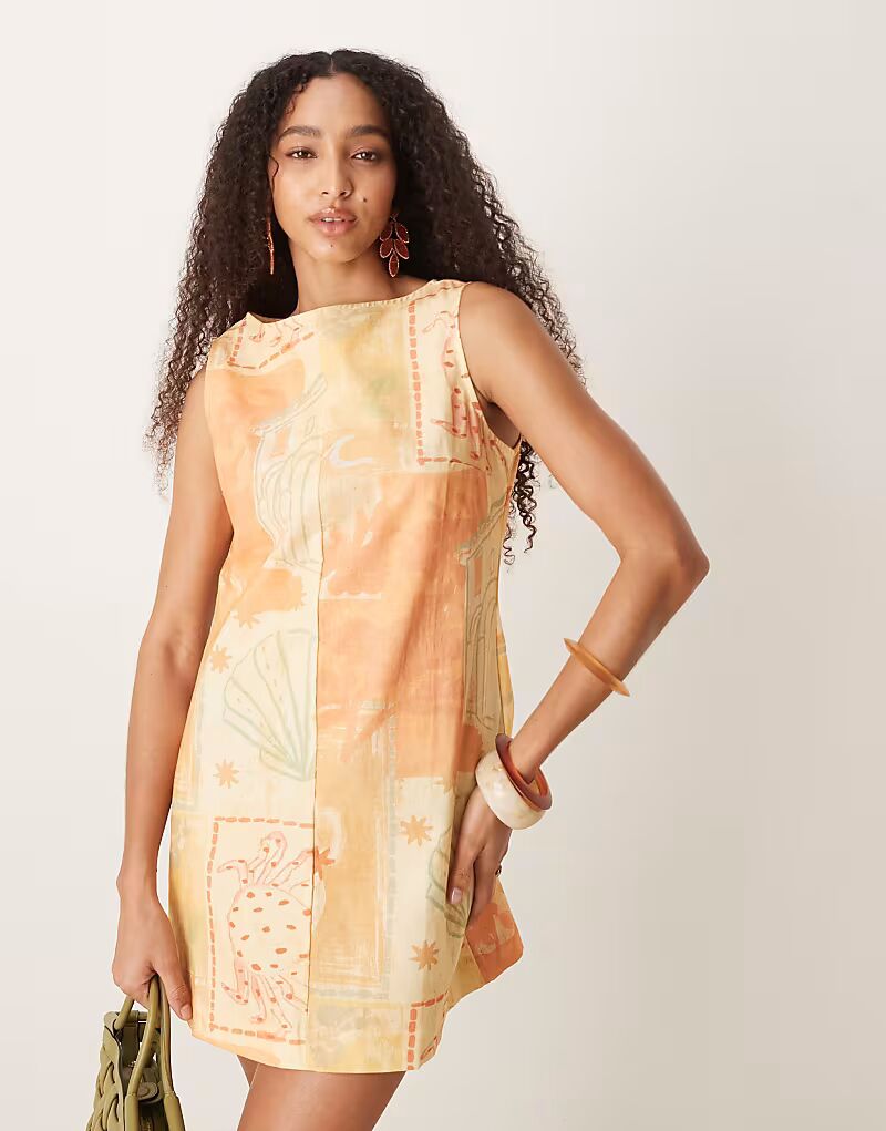 Платье-мини с вырезом-лодочкой ASOS DESIGN с винтажным пляжным принтом
Платье-мини с вырезом-лодочкой ASOS DESIGN с винтажным пляжным принтом