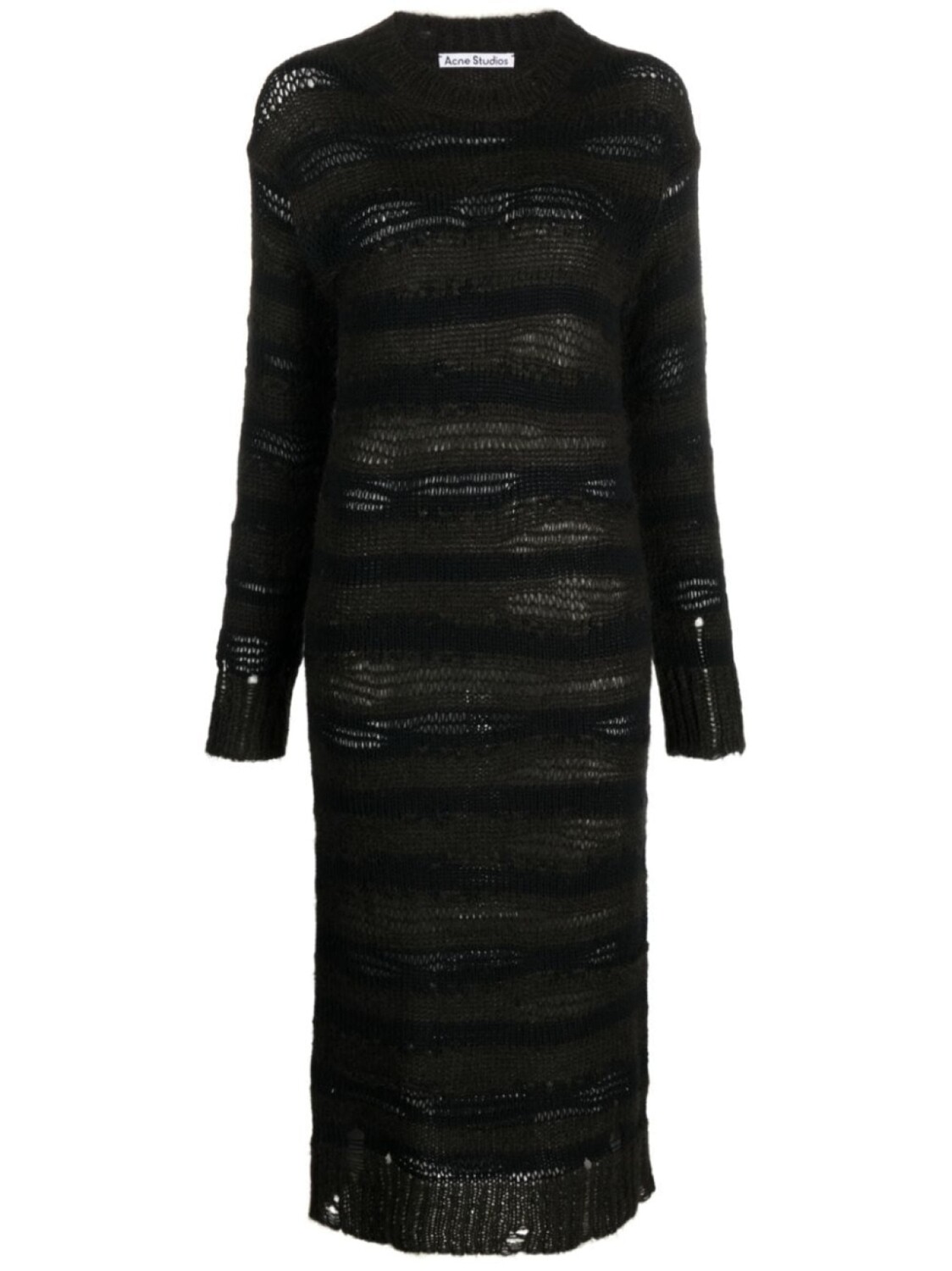 Acne Studios полосатое платье миди рыхлой вязки, черный
Acne Studios полосатое платье миди рыхлой вязки, черный
