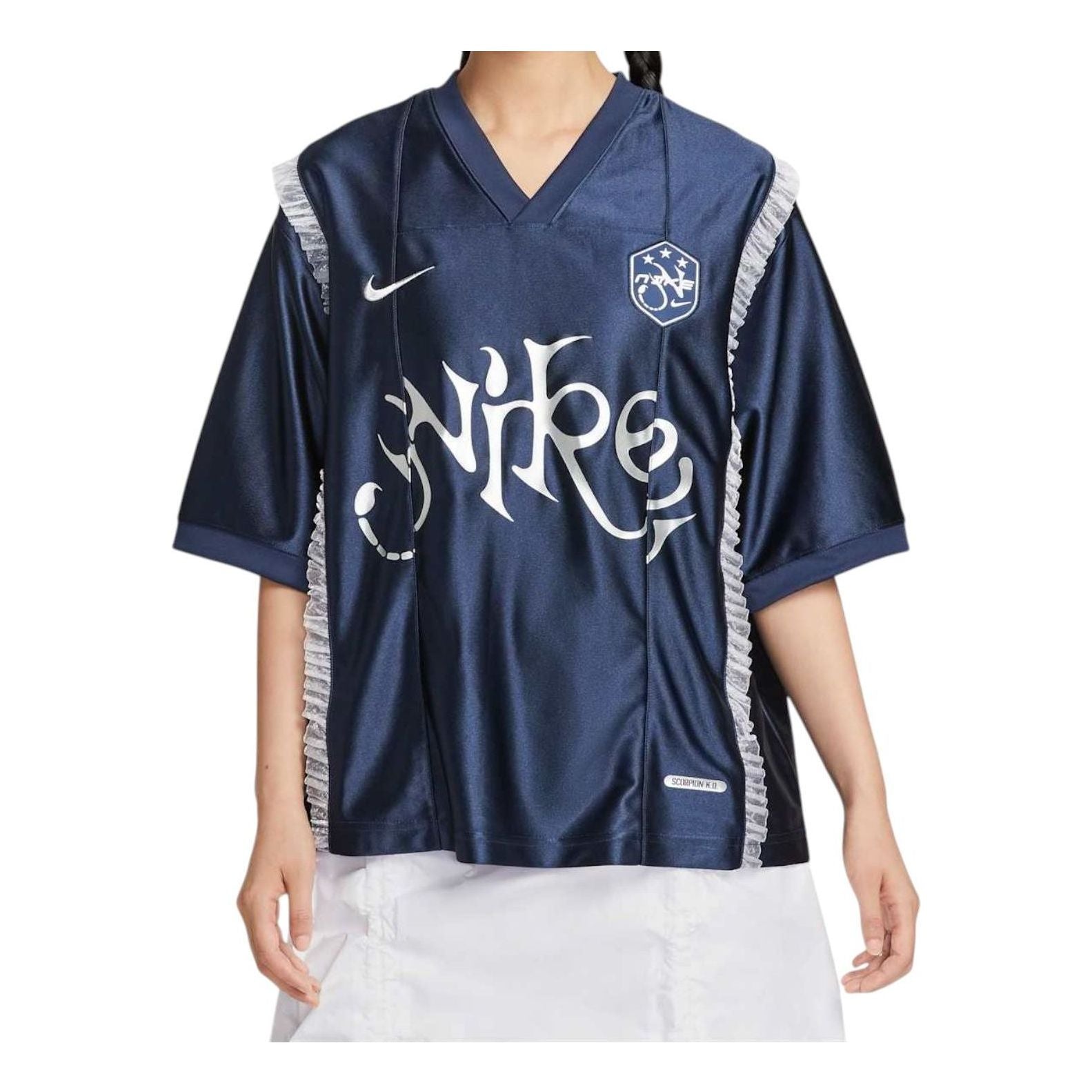 Джерси (WMNS) Nike Short Patterned Knit Jersey Relaxed Fit 'Midnight Blue'
Джерси (WMNS) Nike Short Patterned Knit Jersey Relaxed Fit 'Midnight Blue'