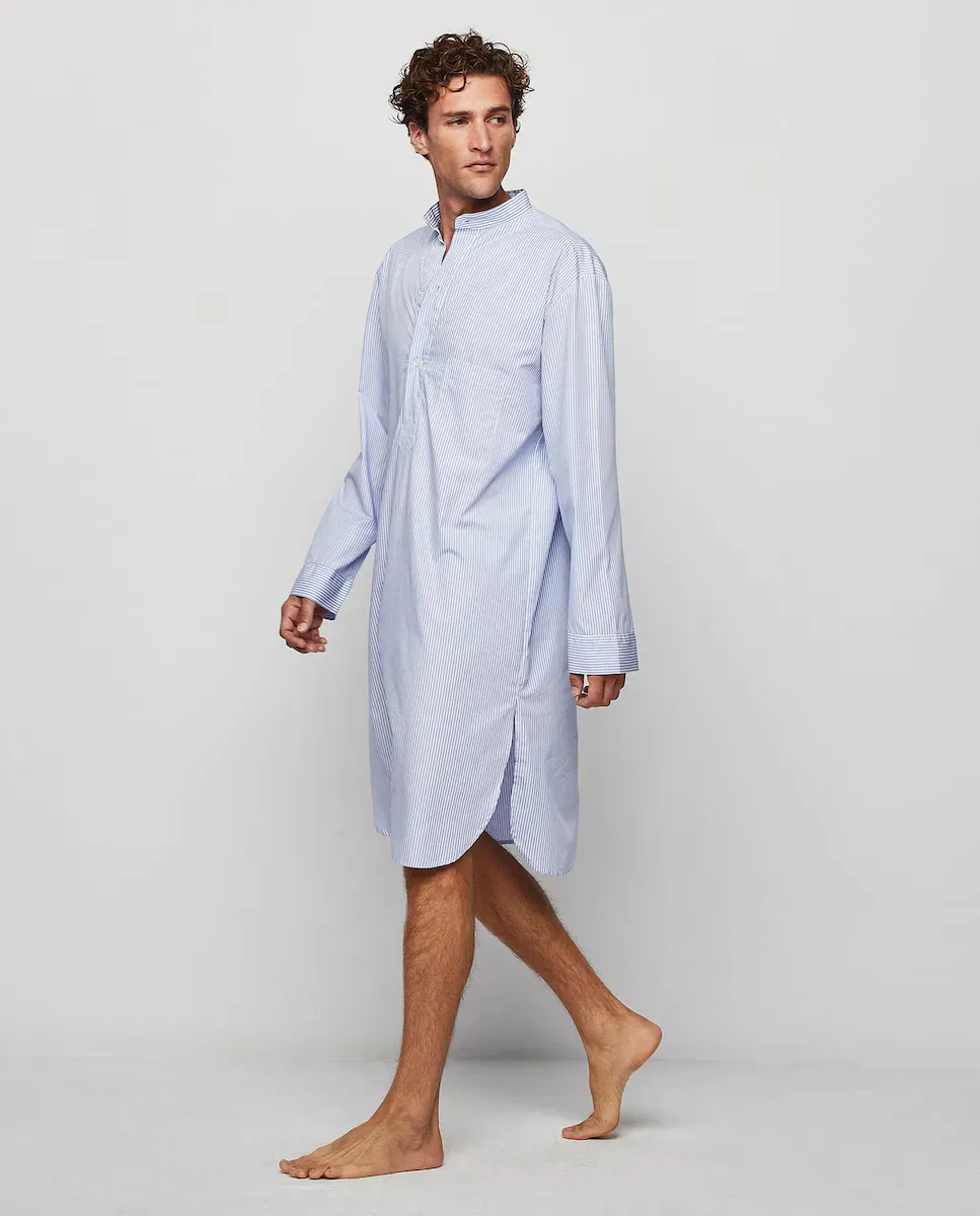 Мужская хлопковая ночная рубашка с длинными рукавами Mirto, синий
Мужская хлопковая ночная рубашка с длинными рукавами Mirto, синий