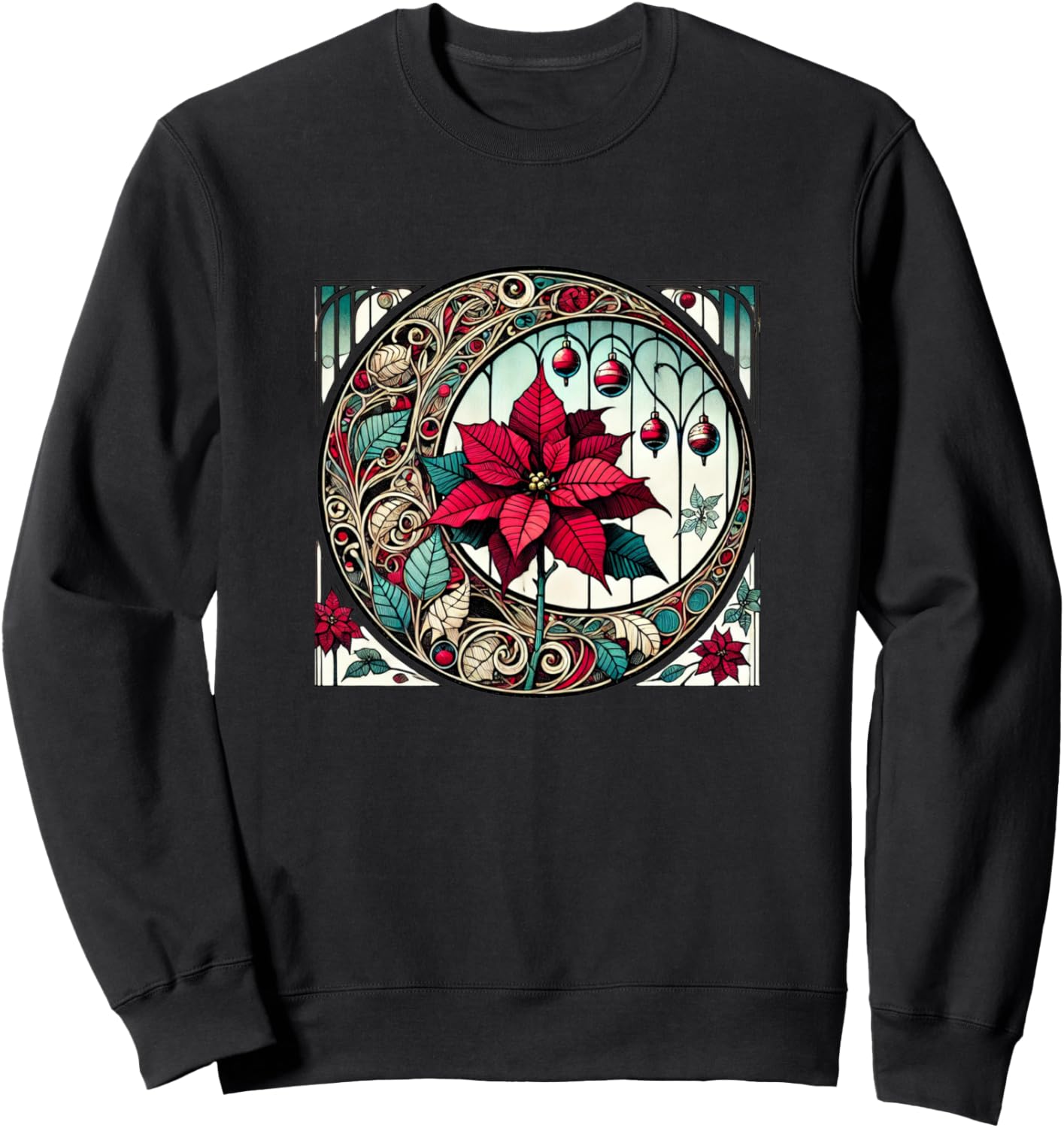 Рождественская толстовка с пуансеттией в стиле модерн Retro Poinsettias Lover Snugg, черный
Рождественская толстовка с пуансеттией в стиле модерн Retro Poinsettias Lover Snugg, черный