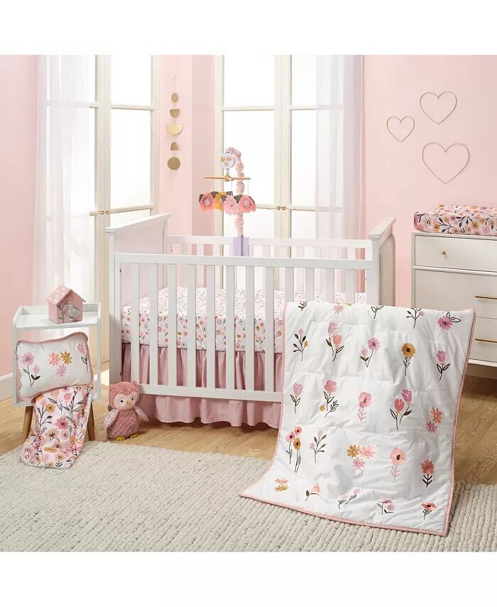 Комплект постельного белья для детской кроватки Little Garden, состоящий из 3 предметов с вышивкой и цветочным рисунком Lambs & Ivy, белый
Комплект постельного белья для детской кроватки Little Garden, состоящий из 3 предметов с вышивкой и цветочным рисунком Lambs & Ivy, белый