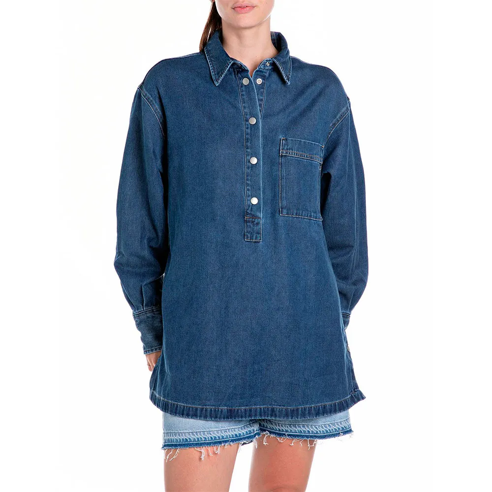 Рубашка с длинным рукавом Replay W2186.000.62481A, синий
Рубашка с длинным рукавом Replay W2186.000.62481A, синий