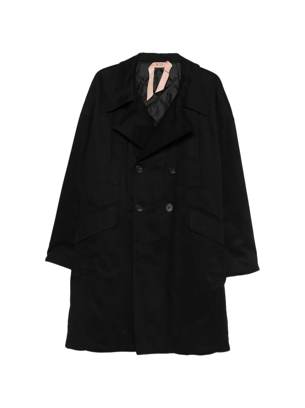 Двубортное тканое пальто Nº21, черный
Двубортное тканое пальто Nº21, черный