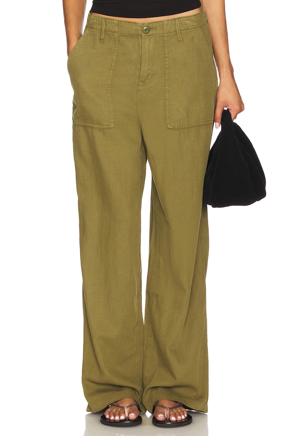 Легкие льняные брюки Good American, martini olive002
Легкие льняные брюки Good American, martini olive002