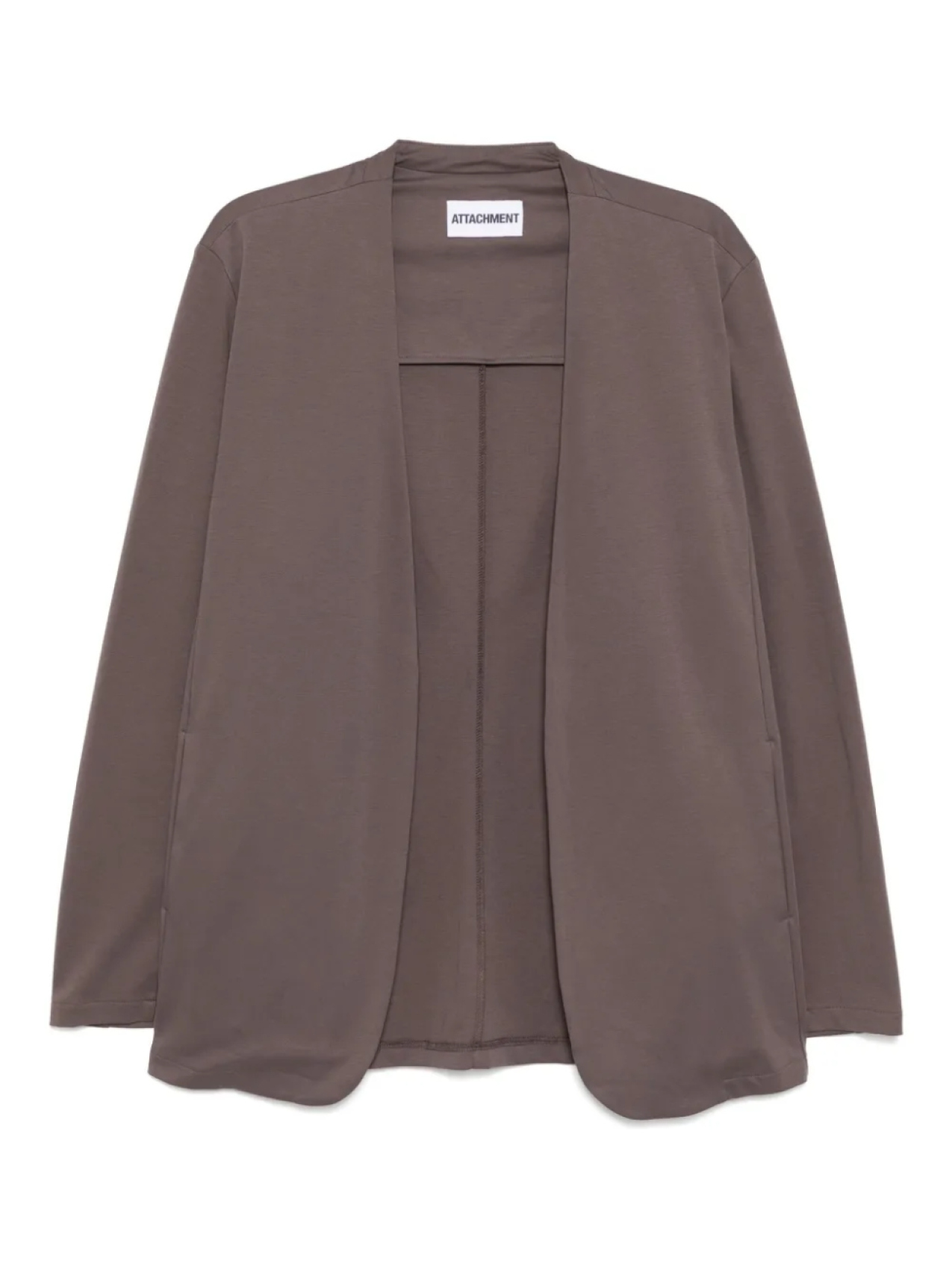 Двубортный жакет без воротника Attachment, коричневый
Двубортный жакет без воротника Attachment, коричневый