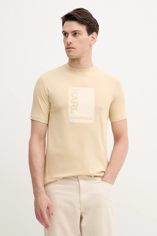 Футболка Karl Lagerfeld, бежевый 
Футболка Karl Lagerfeld, бежевый