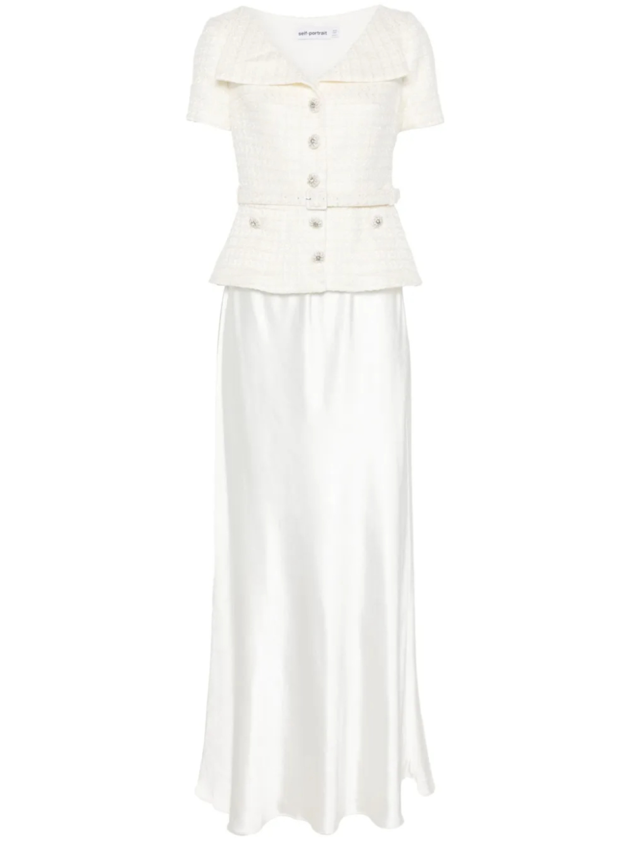 Платье макси с панелями Self-Portrait, нейтральный
Платье макси с панелями Self-Portrait, нейтральный