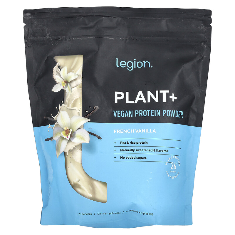 Legion Athletics, Plant +, веганский протеиновый порошок, французская ваниль, 672,8 г (1,48 фунта)
Legion Athletics, Plant +, веганский протеиновый порошок, французская ваниль, 672,8 г (1,48 фунта)
