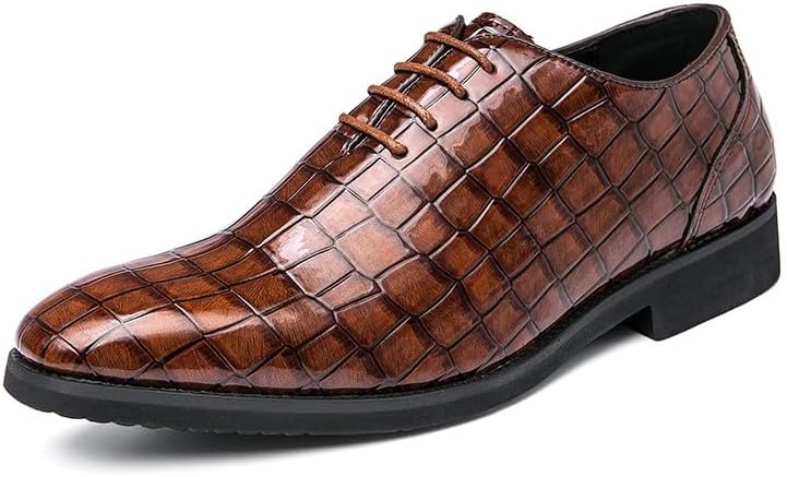 Мужские кожаные оксфорды Santimon с тиснением под крокодила, формальные деловые туфли на шнуровке, коричневый
Мужские кожаные оксфорды Santimon с тиснением под крокодила, формальные деловые туфли на шнуровке, коричневый
