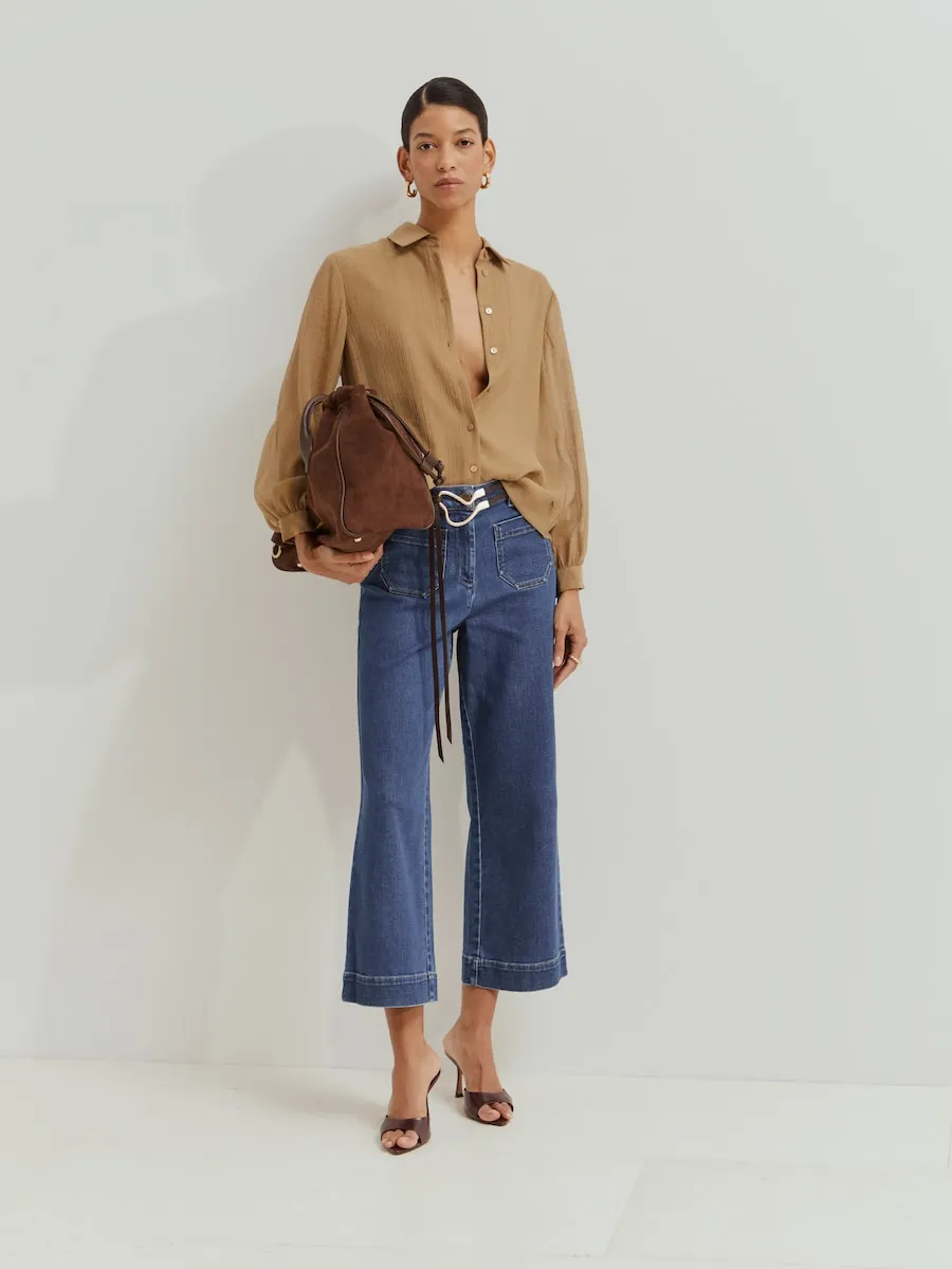 Женские джинсы с широкими штанинами и складками Lion of Porches, синий
Женские джинсы с широкими штанинами и складками Lion of Porches, синий