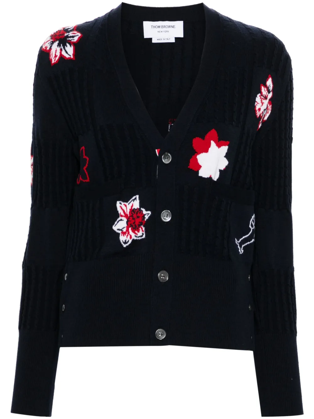 Кардиган Hector вязки интарсия с цветочным узором THOM BROWNE, синий
Кардиган Hector вязки интарсия с цветочным узором THOM BROWNE, синий