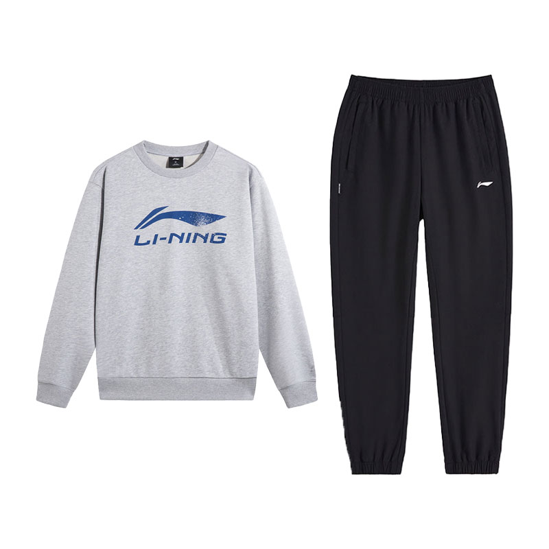 Комплекты толстовок Li Ning, унисекс, с круглым вырезом, средней толщины, clothing set (серый top+черный bottom)
Комплекты толстовок Li Ning, унисекс, с круглым вырезом, средней толщины, clothing set (серый top+черный bottom)