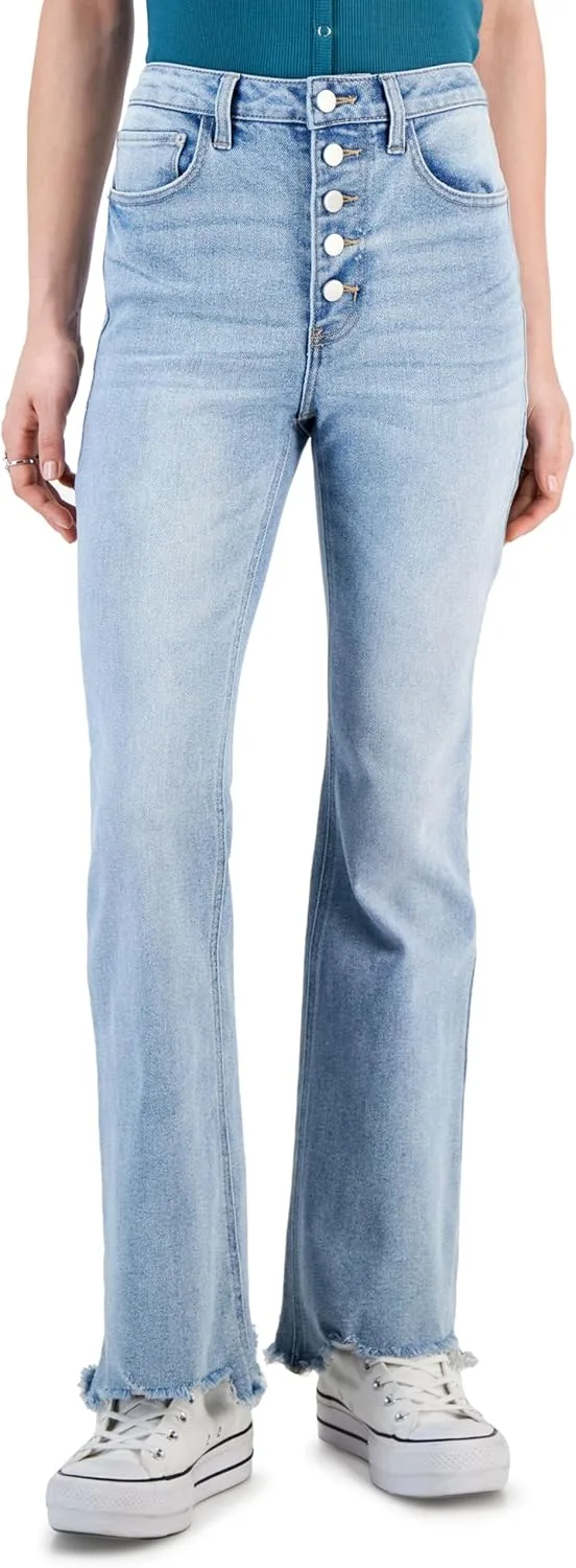 Джинсы Tinseltown Juniors с высокой посадкой, застежкой на пуговицах и расклешенным низом
Джинсы Tinseltown Juniors с высокой посадкой, застежкой на пуговицах и расклешенным низом