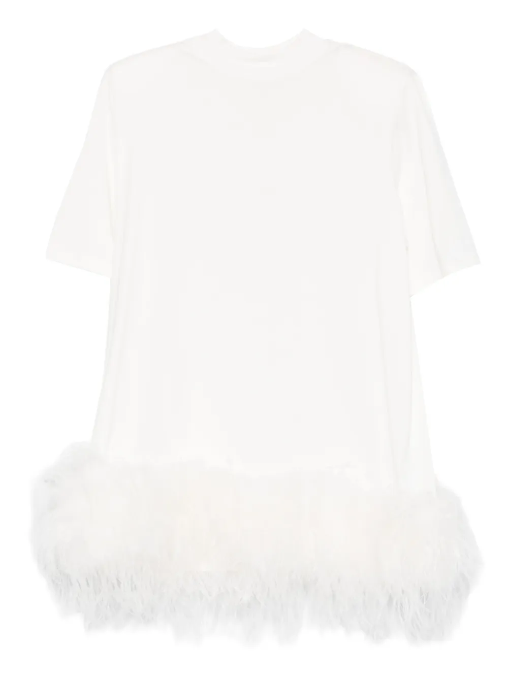 Мини-платье с отделкой из перьев The Attico, белый
Мини-платье с отделкой из перьев The Attico, белый