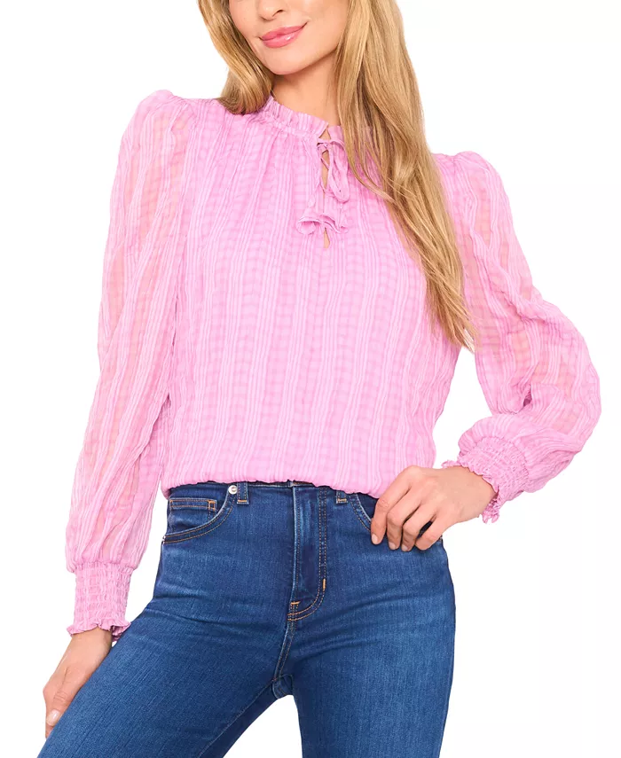 Женский топ с присборенными манжетами и оборками CeCe, розовый
Женский топ с присборенными манжетами и оборками CeCe, розовый