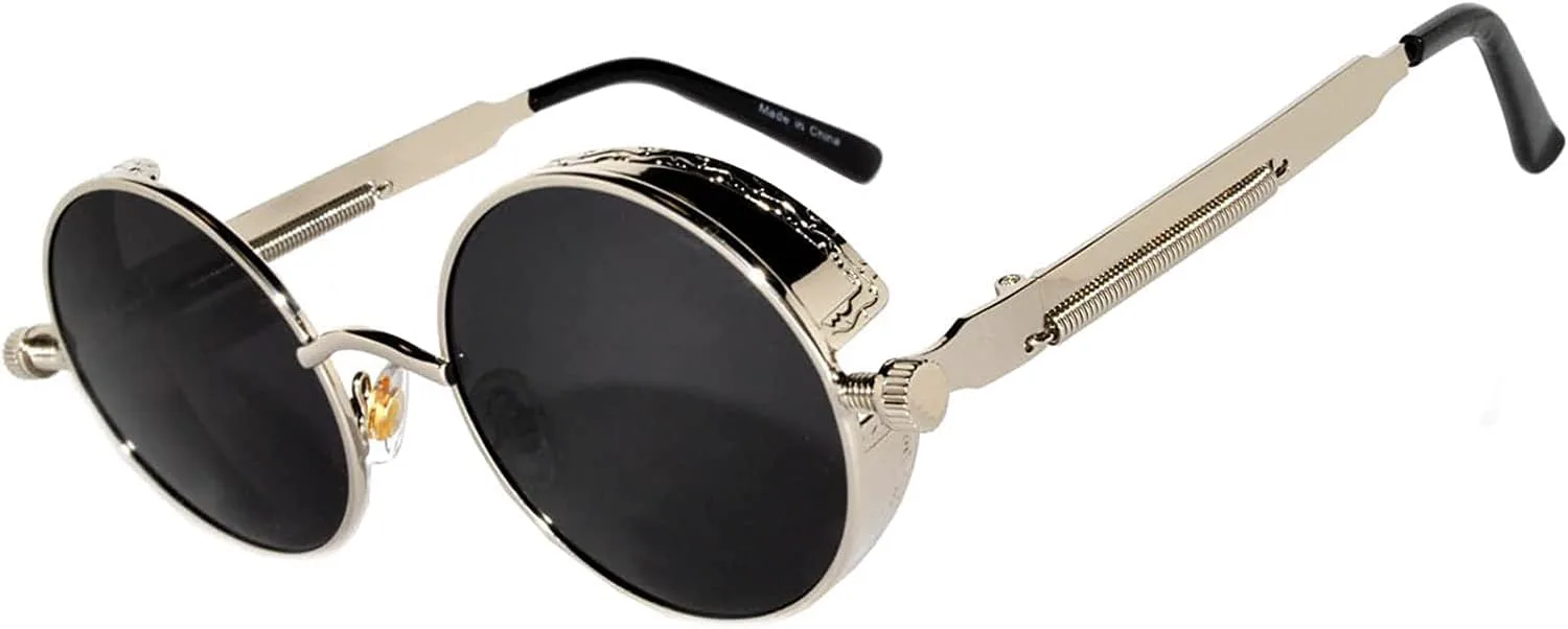 Солнцезащитные очки OWL в стиле стимпанк, ретро, готика, винтаж, хиппи, с круглой оправой из цветного металла и цветными линзами, Stmpk C2 Silver Smoke
Солнцезащитные очки OWL в стиле стимпанк, ретро, готика, винтаж, хиппи, с круглой оправой из цветного металла и цветными линзами, Stmpk C2 Silver Smoke