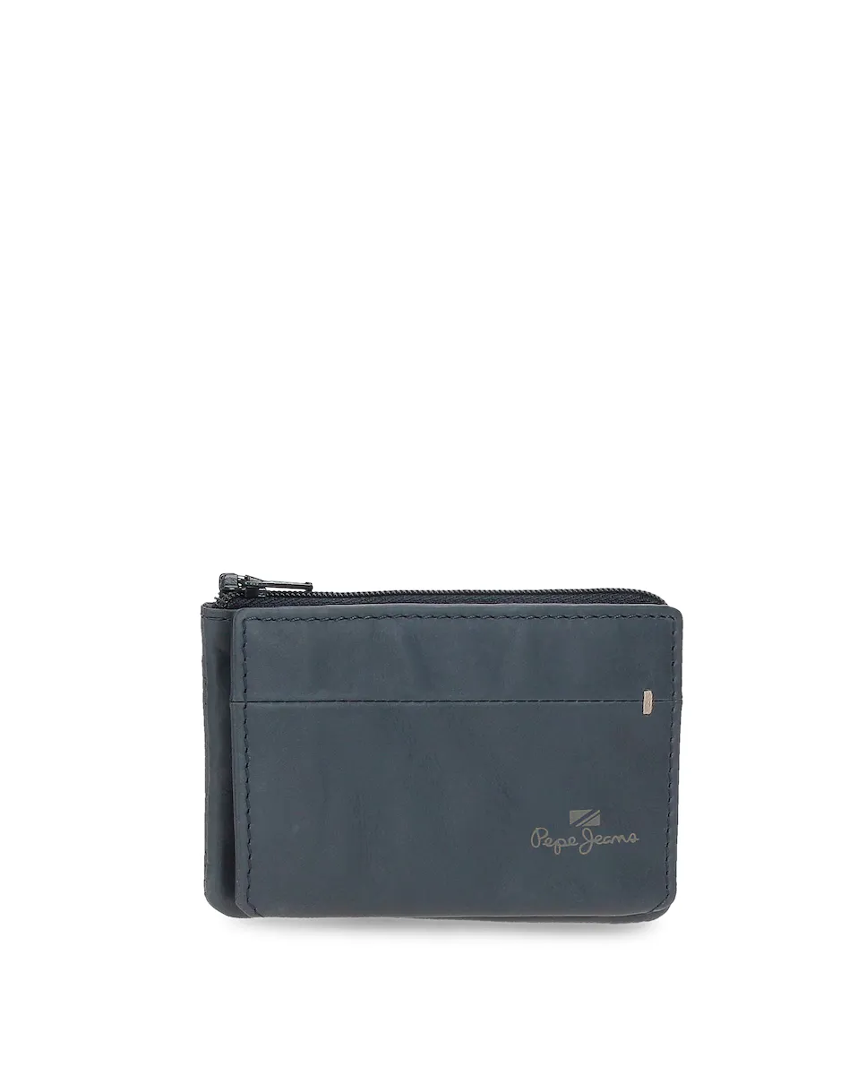 Мужской кошелек из штапельного материала с черной кожаной визитницей Pepe Jeans, синий
Мужской кошелек из штапельного материала с черной кожаной визитницей Pepe Jeans, синий