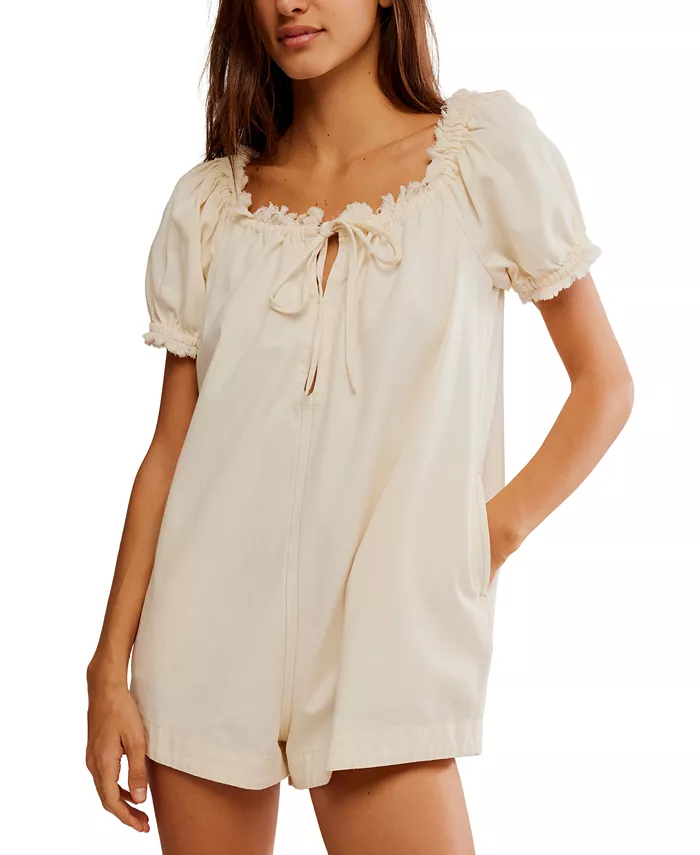 Женский комбинезон-бэбидолл Daisy Denim Free People, коричневый/бежевый 
Женский комбинезон-бэбидолл Daisy Denim Free People, коричневый/бежевый