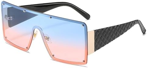 Женские солнцезащитные очки большого размера, цельные, без оправы, винтажные, мужские, с градиентными линзами, защита от УФ-излучения UV400, очки для вождения MTZJH, Gold Blue Pink
Женские солнцезащитные очки большого размера, цельные, без оправы, винтажные, мужские, с градиентными линзами, защита от УФ-излучения UV400, очки для вождения MTZJH, Gold Blue Pink