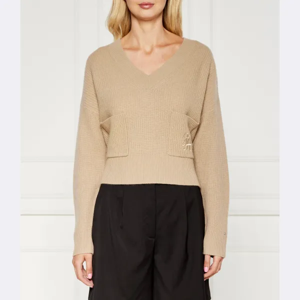 Шерстяной свитер свободного кроя Tommy Hilfiger, бежевый
Шерстяной свитер свободного кроя Tommy Hilfiger, бежевый