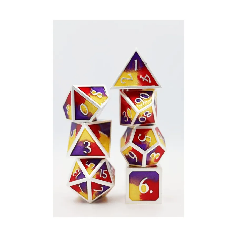 Поликомплект - Королевский водоворот (7), Dice Sets - Metal (Foam Brain Games)
Поликомплект - Королевский водоворот (7), Dice Sets - Metal (Foam Brain Games)