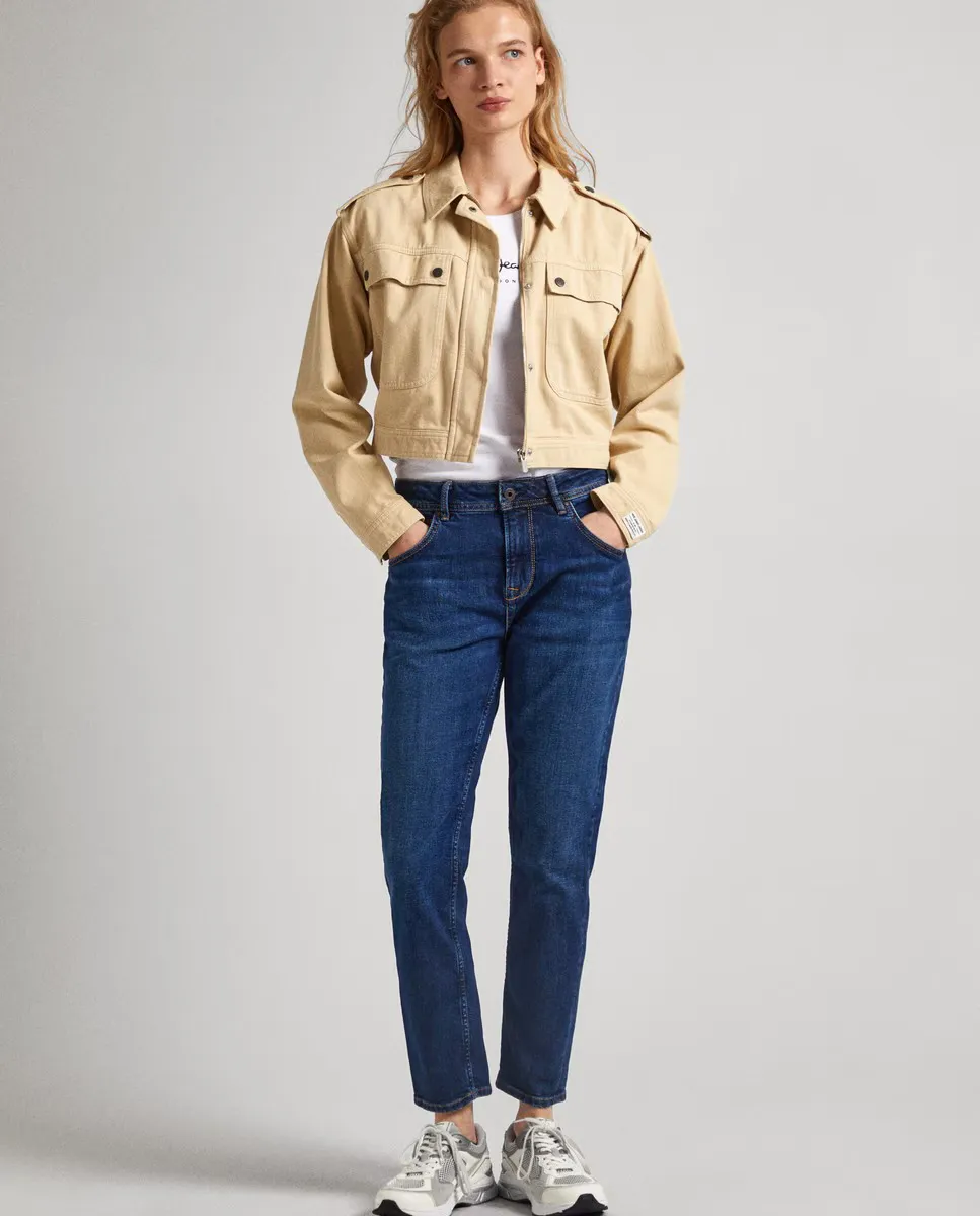 Женские прямые джинсы с завышенной талией темно-синего цвета Pepe Jeans, синий
Женские прямые джинсы с завышенной талией темно-синего цвета Pepe Jeans, синий