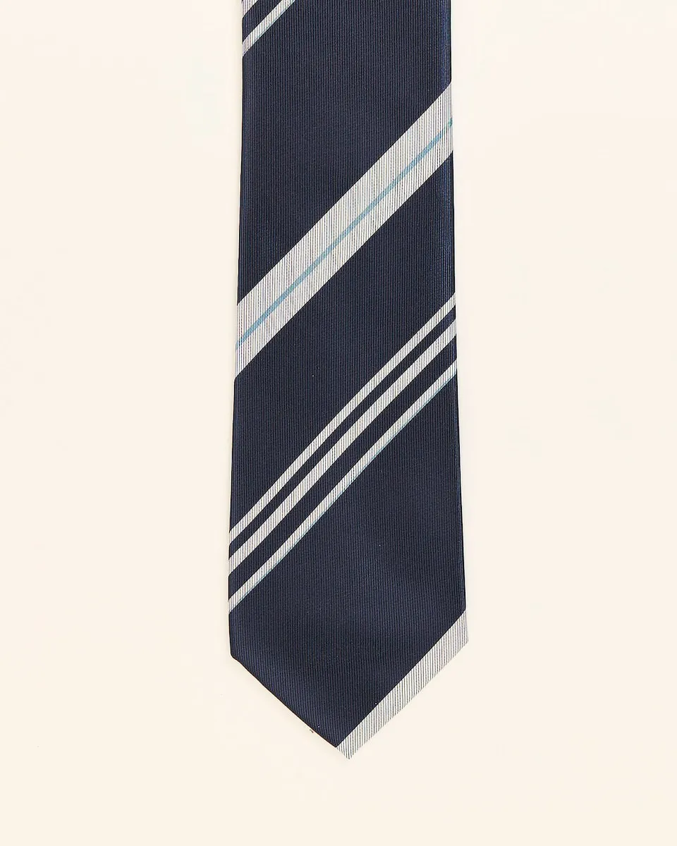 Мужской тёмно-синий полковой полосатый галстук PuroEgo
Мужской тёмно-синий полковой полосатый галстук PuroEgo