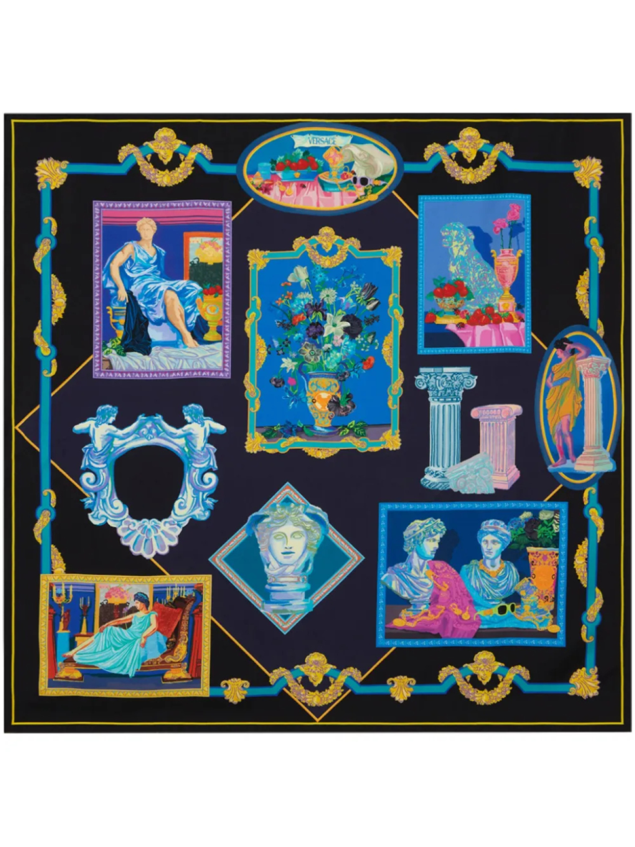 Платок с принтом Versace, синий
Платок с принтом Versace, синий