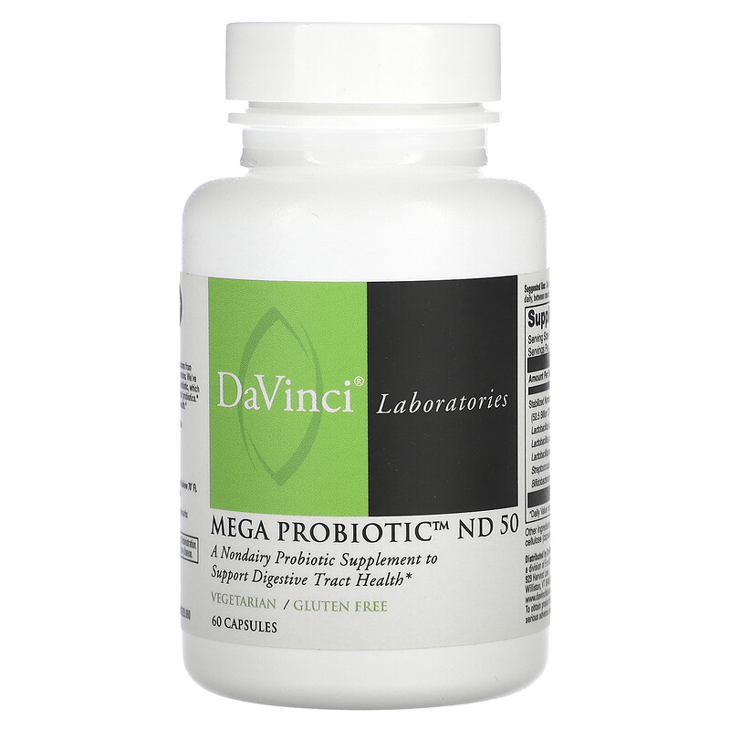 DaVinci Laboratories, Mega Probiotic ND 50, 60 капсул
DaVinci Laboratories, Mega Probiotic ND 50, 60 капсул